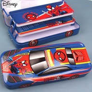 Unique Cartoon Spiderman Stylus Case Children's Three-Layer Stationery Box Boys Large-Capacity Multi