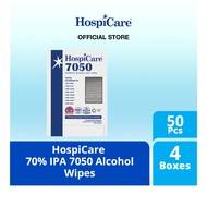 HospiCare 7050 Alcohol Wipes 50pcs [Bundle of 4 boxes]