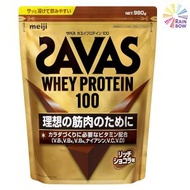 明治 - SAVAS 乳清蛋白粉 100 (980g) [濃郁朱古力味] BBF:2027年8月底(平行進口) (02102)