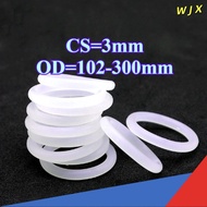 O-ring gasket CS3mm*OD102-300mm O-ring white silicone seal ring food grade seal waterproof rubber ri