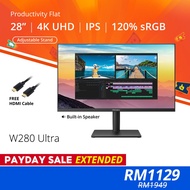 PRISM+ W280 Ultra 28 4K UHD [3840 x 2160] IPS 120% sRGB Professional Monitor Productivity Monitor