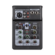 3 Channel Audio Mixer BT Digital Stereo Sound Board Console System DSP Scene Effect With Track Record Soundcard OTG Function XLR RCA Input For DJ Studio Live Streaming