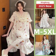 XB M-5XL Night Pyjamas Dress - Plus Size Summer Cotton Sleepwear