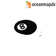 OCEANMAPDZ 8 Ball Carpet, Round Anti-slip 8 Ball Rug, Creative Soft Plush Black 8 Ball Mat Hoom Deco