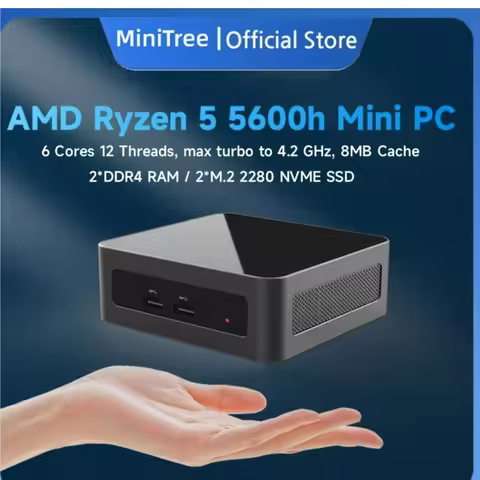 AMD NUC Mini Box PC Ryzen 5 5600H R7 5800H 16GB DDR4 512GB SSD Dual HD Display Windows11 Home Office
