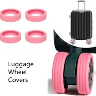 4PCS Luggage Wheels Protector Silicone Wheels Caster Shoes Travel Luggage Suitcase Noise Reduction Wheels Guard Cover Accessories