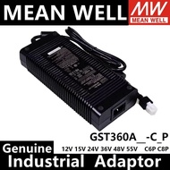 ✬MEAN MELL GST360A24-C6P 12V 15V 24V 36V 48V 55V C6P C8P High Reliability Industrial Adaptor Universal Charger Power Sup
