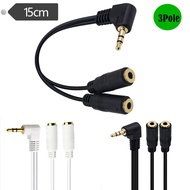 3.5mm Earphone 1 Point 2 Cable Earphone Extension Cable One Point Two Couple Audio Cable 3.5 Male to