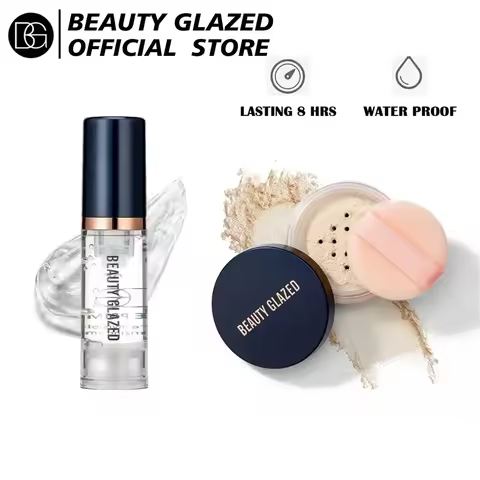 BEAUTY GLAZED Face Makeup Set,Primer+Loose Powder,Oil-Control,Waterproof,Long Lasting,Invisible Pore