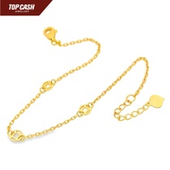 Top Cash Jewellery 916 Gold Triple Ancient Coin Bracelet