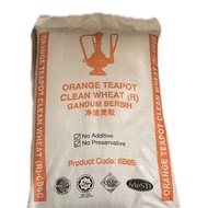 Biji Gandum Ayam /itik/Burung Cap teapot Gade A 20kg product code: 6B6B Orange Teapot clean wheat(R)
