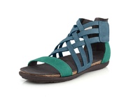 NAOT Footwear Women's Marita Sandal Pacific Blue Suede/Oily Emerald Nubuck 5 M US