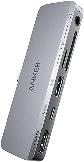 Anker USB C Hub for USB-C iPad, 541 USB-C Hub (6-in-1) with 4K HDMI Port, Multi-Function USB-C Port, SD and microSD Card Slots, for iPad Pro 5th Gen / iPad Air 5th Gen / iPad Mini 6th and Later (Gray)