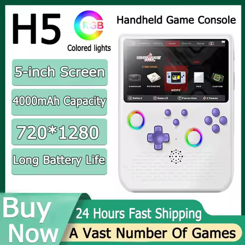 Portable Retro Gaming Console H5 Handheld Game Player 5” Screen 64G 14000+ Games Play Anytime Anywhe