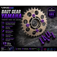 Yamaha GR5 Titanium Rear Gear Bolts, 4 Bolts