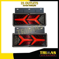 24V Isuzu NPR NHR Hicom Hino Fuso Lorry LED Tail Lamp Rear Signal Light Lampu Lori Ekor Belakang SD-