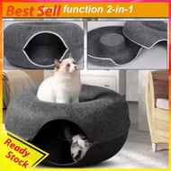 Cat Tunnel Bed Anti Scratch Cat Felt Tunnel Toy Cat Donut Tunnel for Indoor Cats
