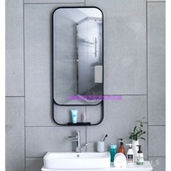 ST-🚢Nordic Style Iron Toilet Mirror Wall-Hanging Mirror Rectangular Mirror Bathroom Mirror Toilet Mirror Toilet Bathroom