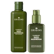 【ORIGINS 品木宣言】(新版靈芝水+靈芝乳2.0)青春無敵靈芝光潤機能水200ml+機能乳液100ml 國際航空版