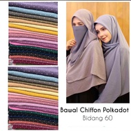 Bawal Chiffon Polkadot Bidang 60