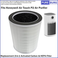 Fits Honeywell Air Touch P2 Air Purifier Replacement 2-in-1 Activated Carbon &amp; HEPA Filter