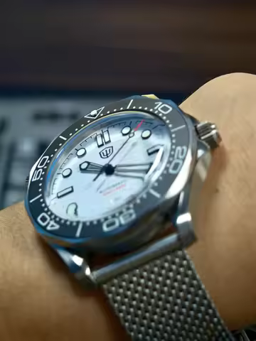 Watchdives WD007 V4 Men's Watch 42mm Top Hat Bubble Sapphire Crystal Titanium Watch PT5000 Automatic