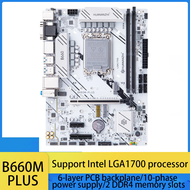 B660M PLUS Motherboard Support Intel LGA1700 12/13/14th Processor Dual Channel DDR4 3600/3200/2666/2