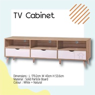 KABINET TV 3 LACI/RAK TV/ TV KONSOL/TV CABINET/MEDIA STORAGE 3 DRAWER/TV RACK/TV STAND/TV CONSOLE/ME