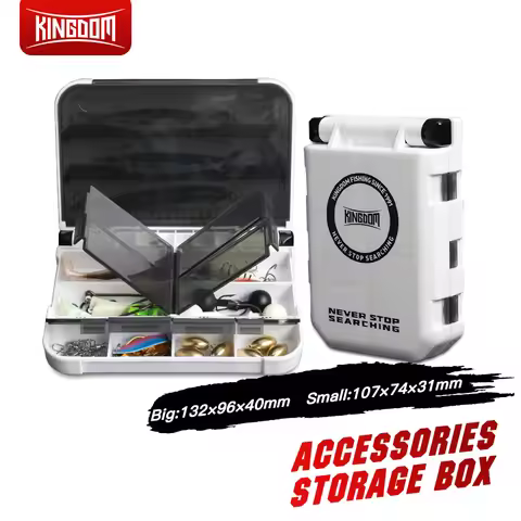 KINGDOM Fishing Tackle Box Mini Storage Case Flying Fishing Tackle Box Fishing Spoon Hook Bait Stora
