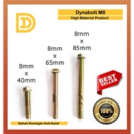 GANTUNGAN Dynabolt m8 Hooks 8 Screws Bolts Diameter 8mm Wall Bracket TV Wall Hanging Accessories