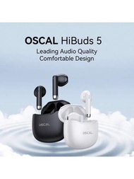 Oscal Hibuds 5 無線耳機,5.3無線耳機,附耳塞式耳機,可替換耳塞尖的無線耳機,hifi立體聲耳機,超長音樂播放時間,適用於iphone Samsung Android