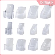 [Shiwaki3] Acrylic Brochure Holder, Brochure Holder, Shelf with Tilt Tabletop Stand, Brochure Sign Holder,