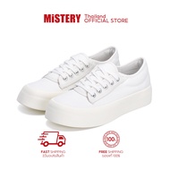 ✆◐✣ wkhn22119 MISTERY รองเท้าผ้าใบส้นสูง รุ่น NOOM สีขาว ( MIS-532)