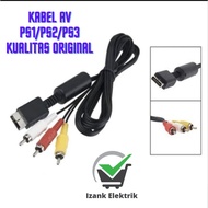 Cable av rca ps1 ps2 ps3 cable audio video PlayStation CABLE AV PS1 PS2 PS3 1.8 METER CABLE RCA PS2 