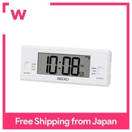 Seiko Clock Alarm Clock Table Clock Digital Radio White 48 x 123 x 30 mm SQ321W