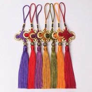 [Ready Stock] 8 Plates of Gold Silk Finished Chinese Knots Phnom Penh Thread Rich Knots with Tassel 