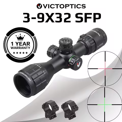 VictOptics C3 3-9x32SFP 1“ Riflescope With Red & Green Illumination Min Focus 3 Yards Ultra Compact 