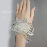 Ready Stock-Bridesmaid S Wrist Flower, Bride Sister Hand, Flower Forest Style, Small Fresh Wedding, Wedding Bracelet, Dr