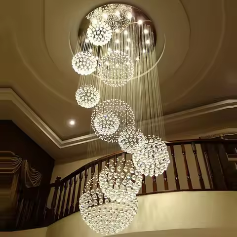 Modern Large Chandelier 13PCS Lustre Crystal Ball Design Chandeliers Large Lustres De Cristal Lights