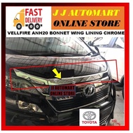 Toyota Vellfire ANH20 2008–2014 Front Bonnet Wing Chrome Trim ABS Accessories