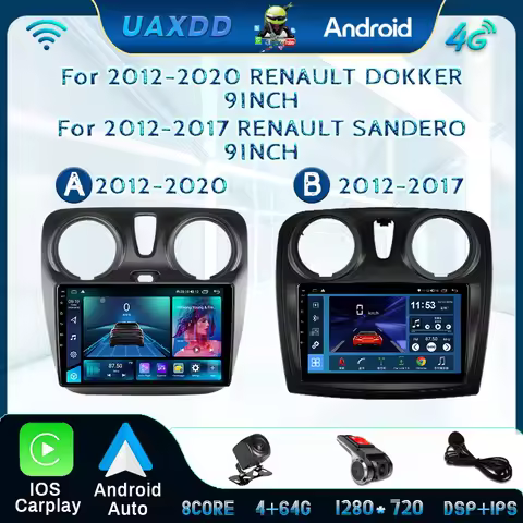 Android multimedia video player For RENAULT DOKKER SANDERO 2012-2020 2 Din Car Interior stereo radio