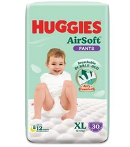 HUGGIES AirSoft Pants Diapers XL 30s