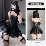 Váy Lưới Gothic Đen Dark Lolita Spring Summer New Style Váy Xếp Ly Không Tay Váy Nữ Mùa Hè 2025 Váy