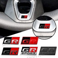 3D Logo GR Sport Steering Wheel Badge Car Emblem For Toyota 86 CHR RAV4 Corolla Cross Hilux Yaris GR