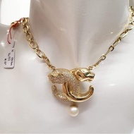❤COD 18K GOLD/18K SAUDI GOLD/PAWNABLE PANTHER CHANEL NECKLACE