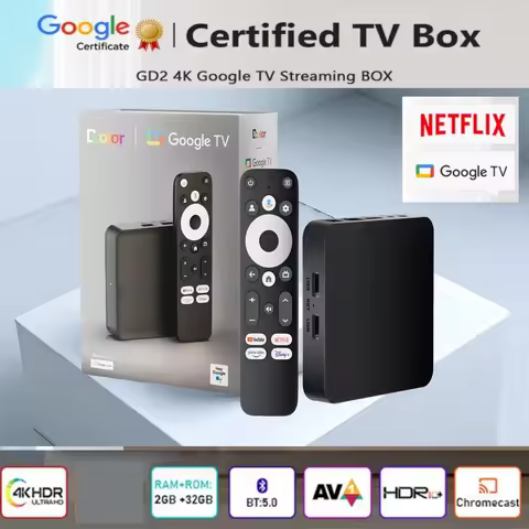 Dcolor GD2 Google Certified GTV 4K Smart Android 12 TV Box with S905Y4 Chip Supporting AV1 Decoding 