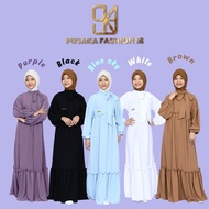 BALQIS gamis remaja tanggung cringkle kekinian baju muslim anak perempuan korean style lebaran 2023 