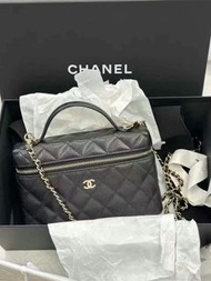 全新chanel 25C lp手柄盒子包 香港專門店購買 full set有正單 接受陪驗