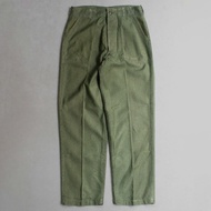 < White Wood 11 > 60S US ARMY OG107 FATIGUE PANTS Public Shipment Green Trousers B
