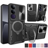 Protective Cover For Vivo V50 Lite 5G Case With Ring Stand Holder Lens Protection Fundas Coque Capa